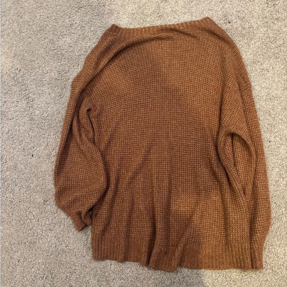 American Eagle Outfitters Brown V-Neck Sweater - Picture 3 of 4